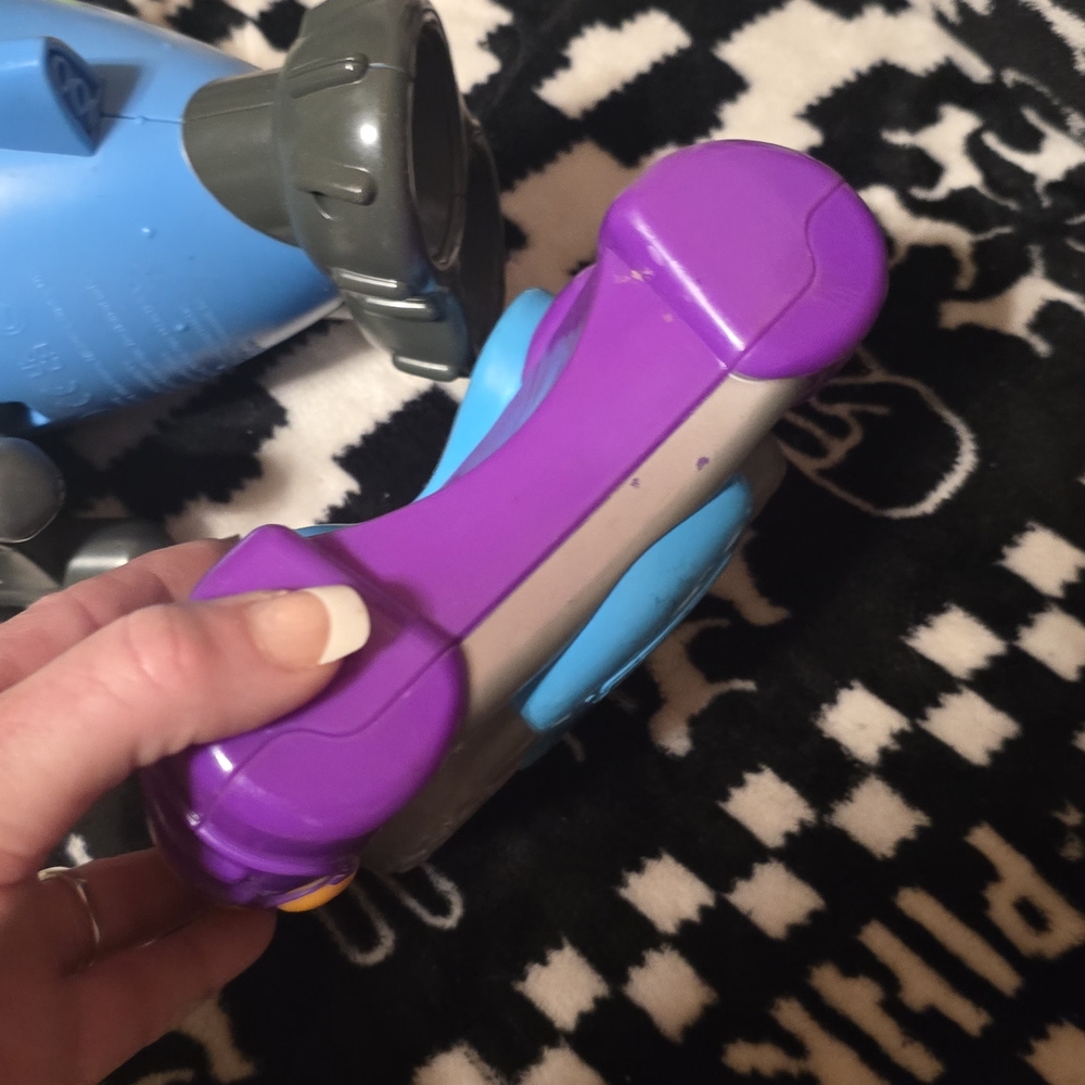 Purple and Blue Toy Vacuum